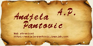 Anđela Pantović vizit kartica